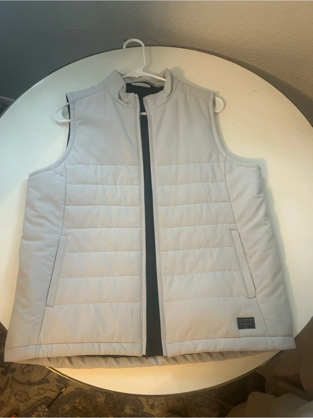 Travis Matthew Light Gray Puffer Vest - women’s